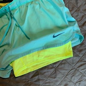 Nike athletic shorts with built in spandex